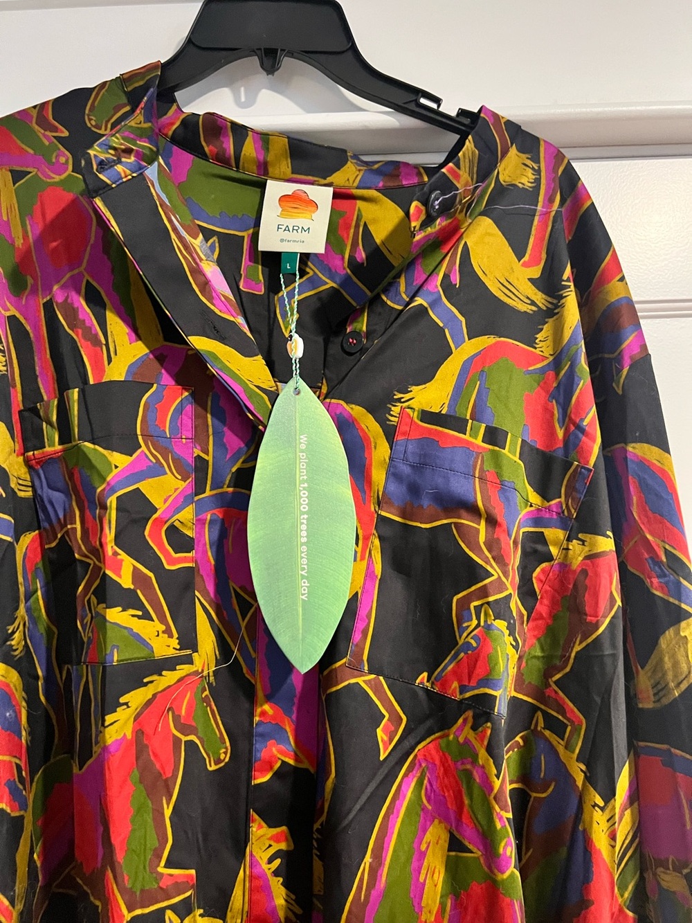 Farm Rio Wild Horses Top - Sz. L - NWT - Picture 6 of 10